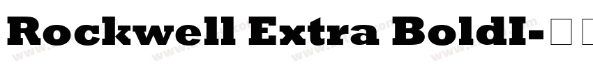 Rockwell Extra BoldI字体转换